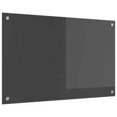 vidaXL Kitchen Backsplash Dark Grey 80 x 50 cm Tempered Glass 1
