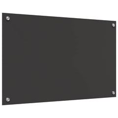 vidaXL Kitchen Backsplash Dark Grey 80 x 50 cm Tempered Glass 4