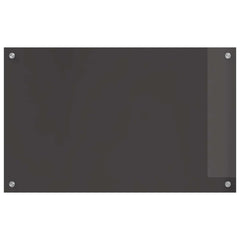 vidaXL Kitchen Backsplash Dark Grey 80 x 50 cm Tempered Glass 2