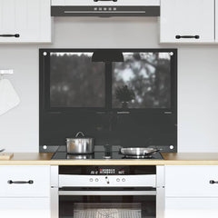 vidaXL Kitchen Backsplash Dark Grey 80 x 60 cm Tempered Glass 1