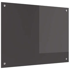 vidaXL Kitchen Backsplash Dark Grey 80 x 60 cm Tempered Glass 2