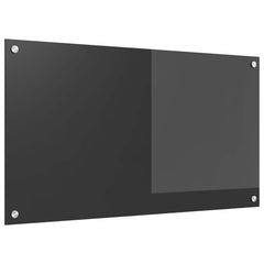 vidaXL Kitchen Backsplash Dark Grey 90 x 50 cm Tempered Glass 1