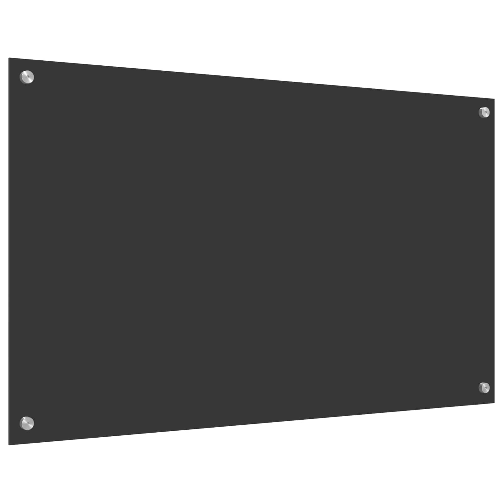 vidaXL Kitchen Backsplash Dark Grey 100 x 60 cm Tempered Glass 4