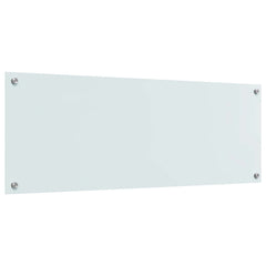Kitchen Backsplash 110 x 40 cm Tempered Glass White 110 cm