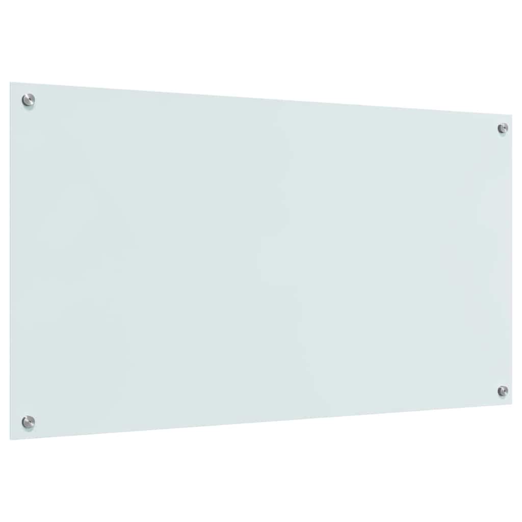 vidaXL Kitchen Backsplash White 110 x 60 cm Tempered Glass 6