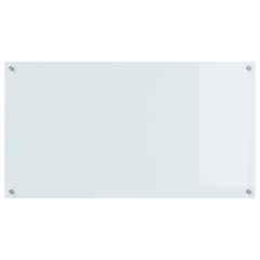vidaXL Kitchen Backsplash White 110 x 60 cm Tempered Glass 4