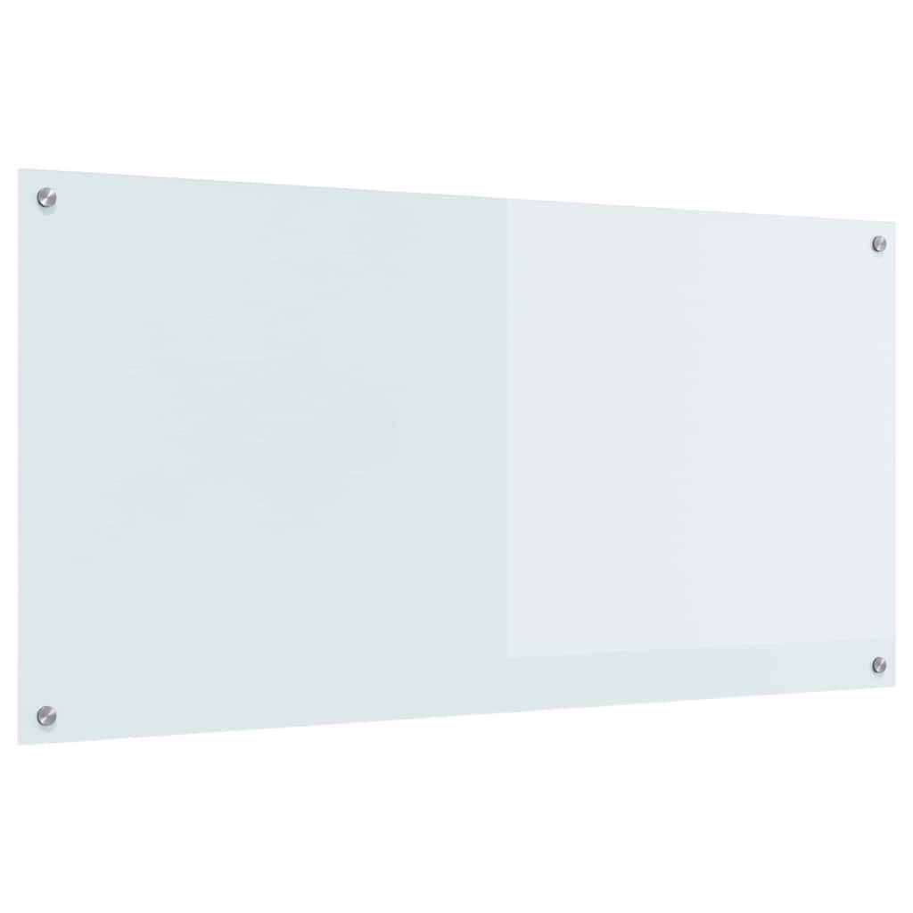 vidaXL Kitchen Backsplash White 120 x 60 cm Tempered Glass 2