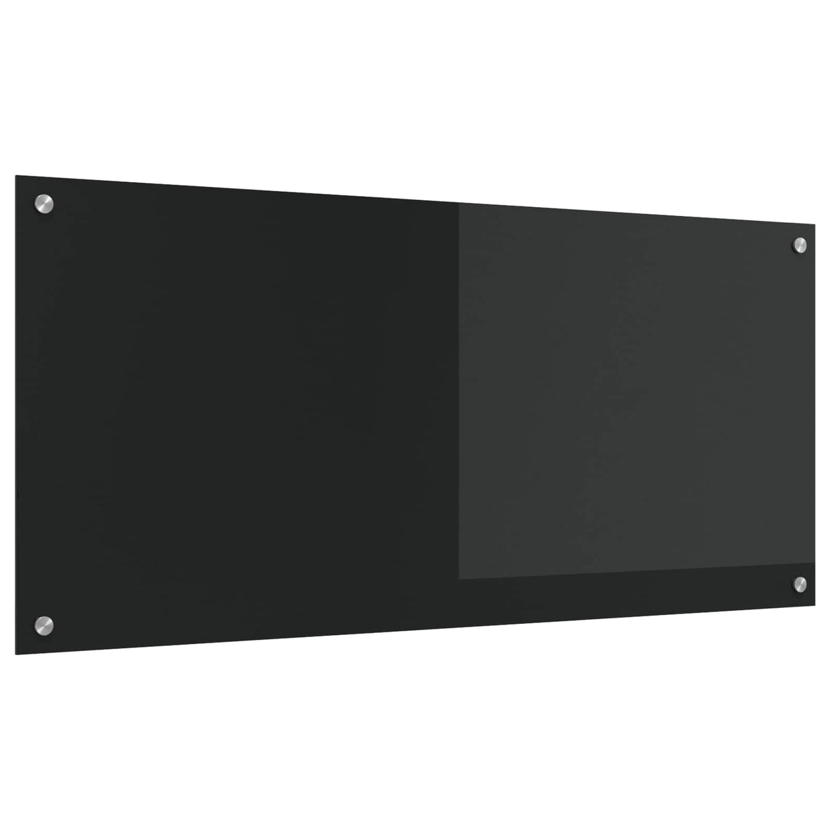 vidaXL Kitchen Backsplash 70x50 cm Tempered Glass Black