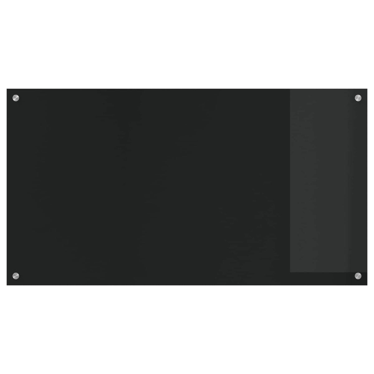 Kitchen Backsplash 70x60 cm Tempered Glass 1 Depth 60 cm Black 110 cm