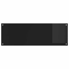 Kitchen Backsplash 70x40 cm Tempered Glass Black 120 cm