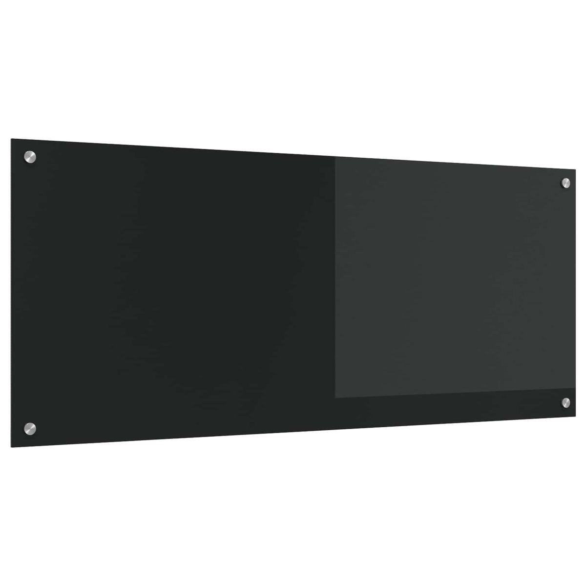 vidaXL Kitchen Backsplash 70x50 cm Tempered Glass Black