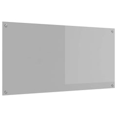 Kitchen Backsplash 70 x 60 cm Tempered Glass 1 Depth 60 cm Light grey 120 cm