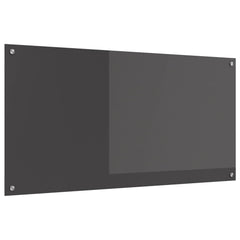 vidaXL Kitchen Backsplash 70 x 60 cm Tempered Glass Dark Grey