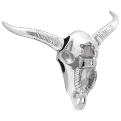 vidaXL Bull Skull Silver 34 x 13 x 53 cm Aluminium 2