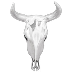 vidaXL Bull Skull Silver 34 x 13 x 53 cm Aluminium 3