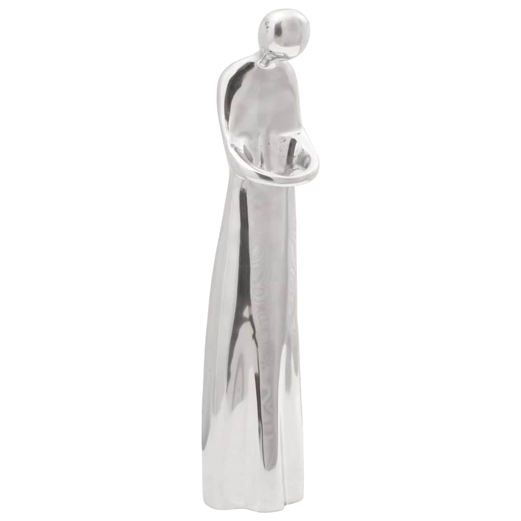 vidaXL Sculpture Silver 10 x 16 x 49 cm Aluminium 1