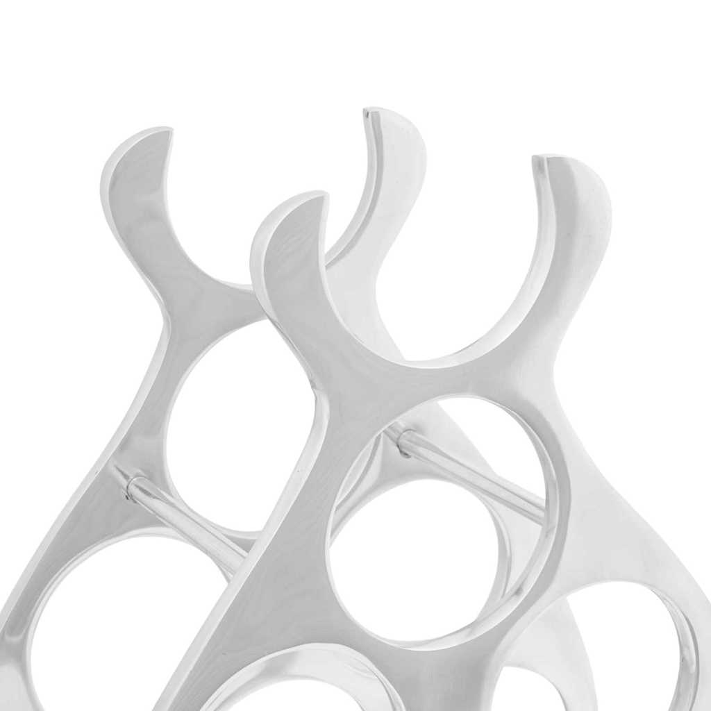 vidaXL Wine Rack Aluminium Silver 4