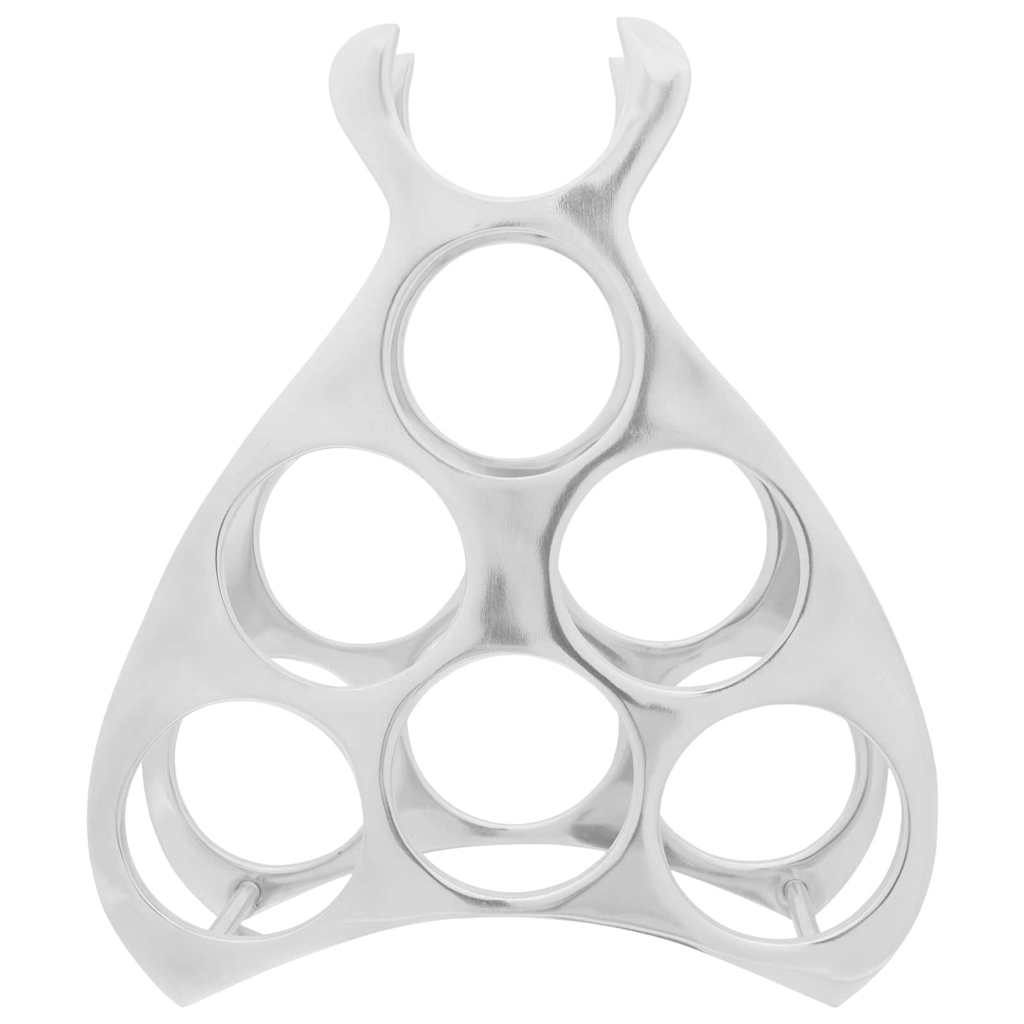 vidaXL Wine Rack Aluminium Silver 2
