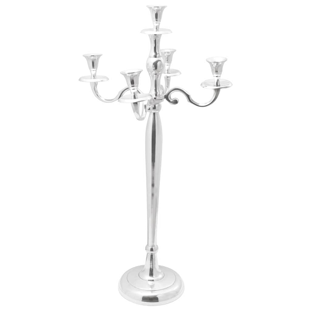 vidaXL Candle Holder Silver 32 x 32 x 79.5 cm Aluminium 1