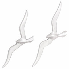 vidaXL Seagull 2 pcs Silver Aluminium 3