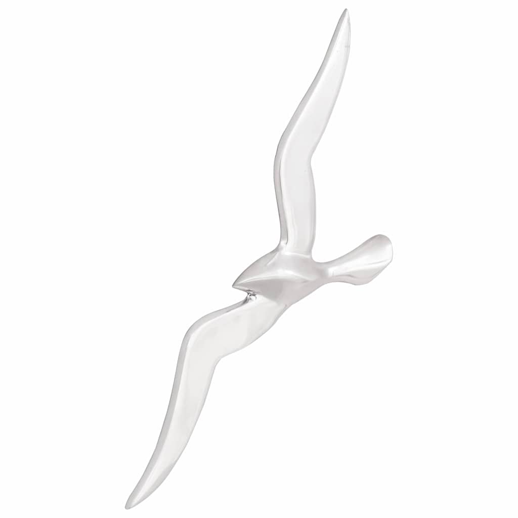 vidaXL Seagull 2 pcs Silver Aluminium 2