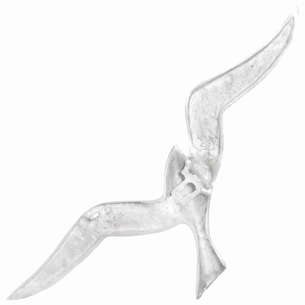 vidaXL Seagull 2 pcs Silver Aluminium 4