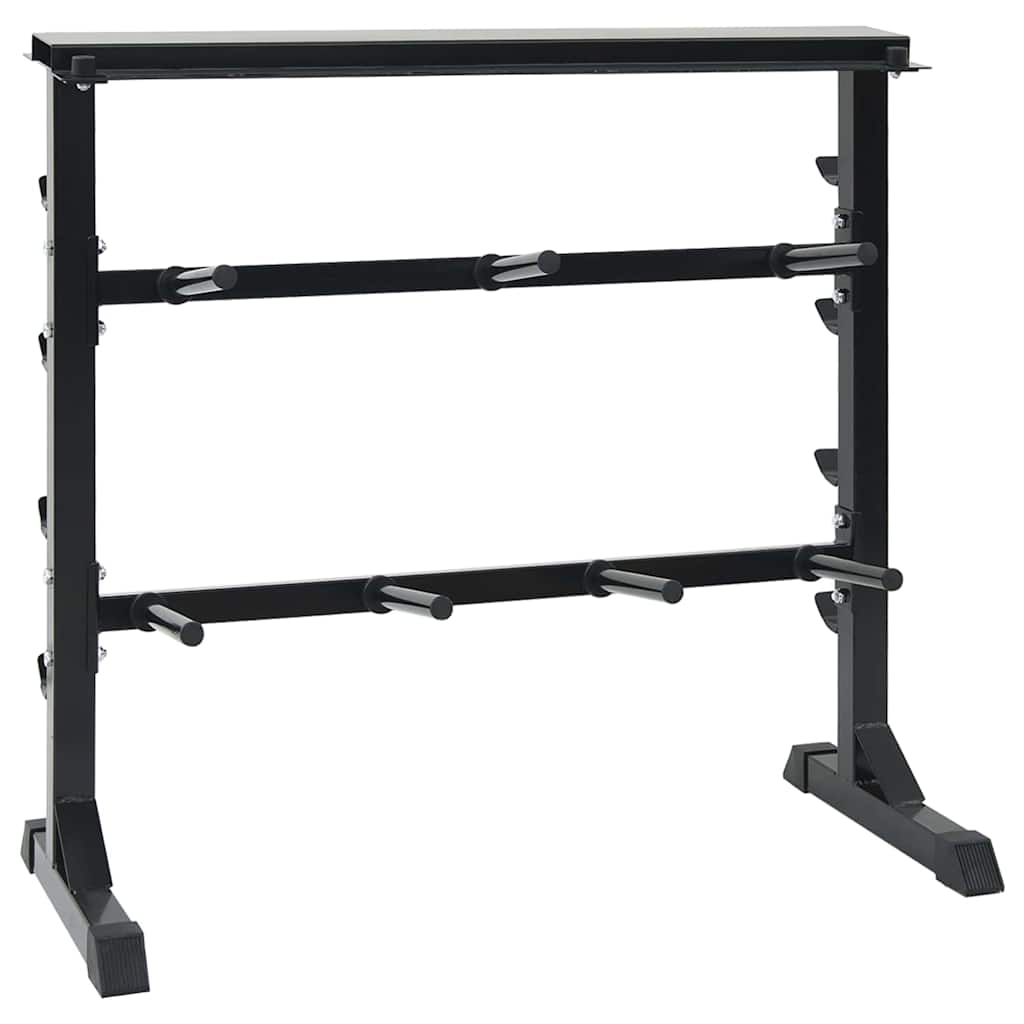 vidaXL Dumbbell Rack Black 99 x 45 x 95.5 cm Powder-Coated Steel 1