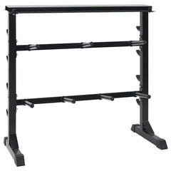 vidaXL Dumbbell Rack Black 99 x 45 x 95.5 cm Powder-Coated Steel 1