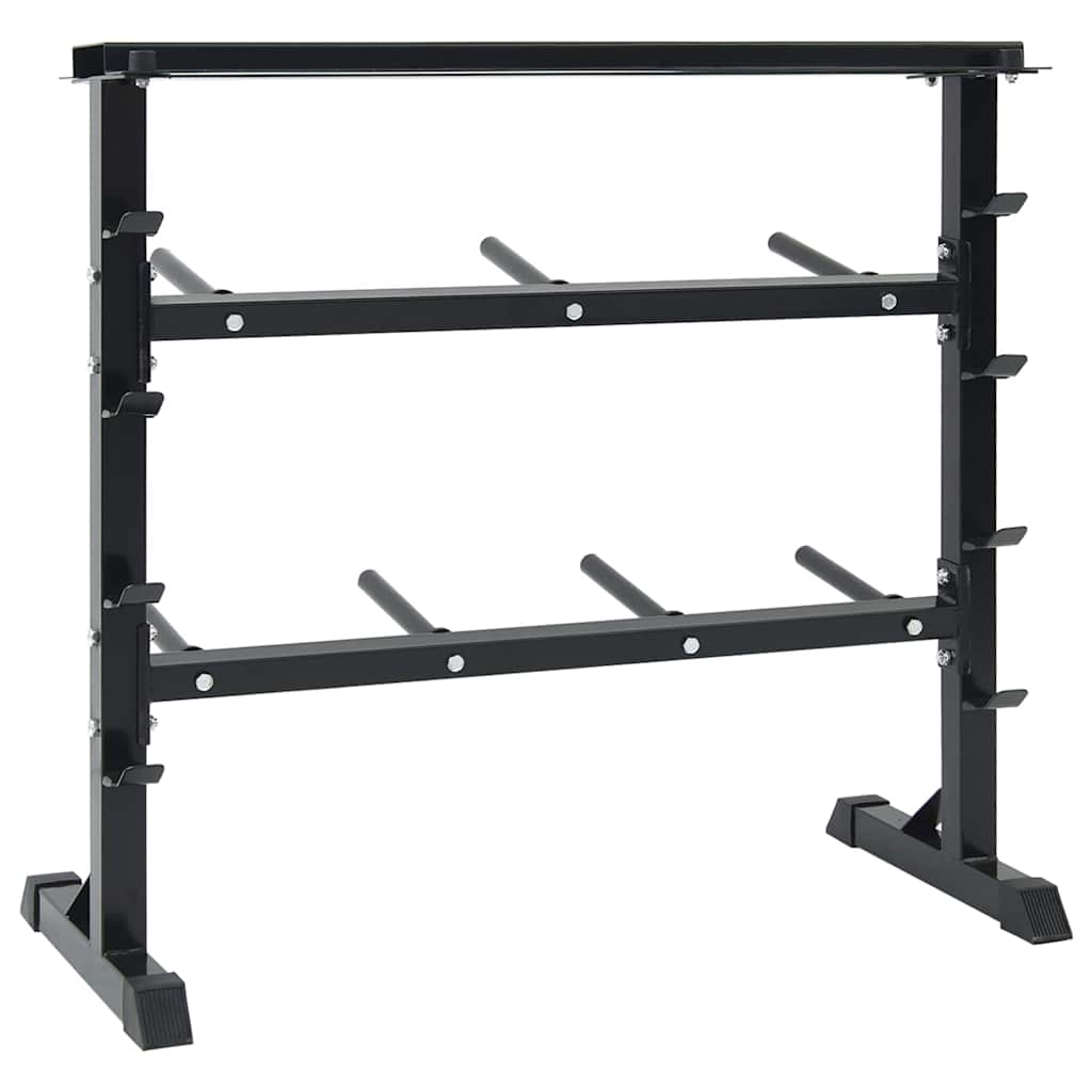 vidaXL Dumbbell Rack Black 99 x 45 x 95.5 cm Powder-Coated Steel 2