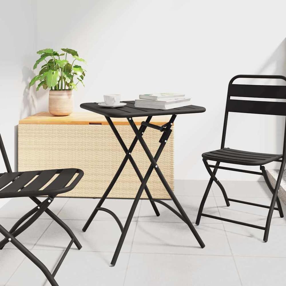 Bistro Table 55 x 55 x 72.5 cm Powder-coated Steel Anthracite