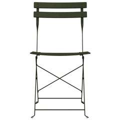 vidaXL Garden Folding Chair 2 pcs Green Metal 5