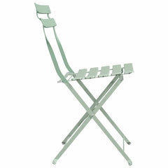 vidaXL Garden Folding Chair 2 pcs Light Mint Metal 6