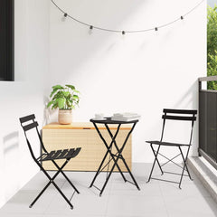 vidaXL Garden Folding Chair 2 pcs Anthracite Metal 1