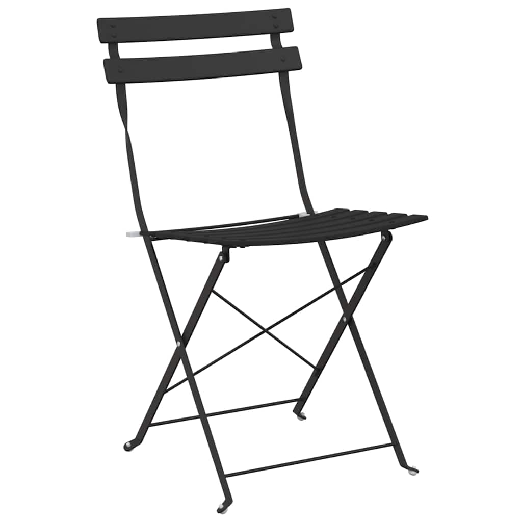 vidaXL Garden Folding Chair 2 pcs Anthracite Metal 4
