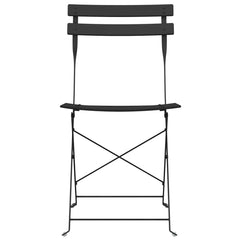 vidaXL Garden Folding Chair 2 pcs Anthracite Metal 5