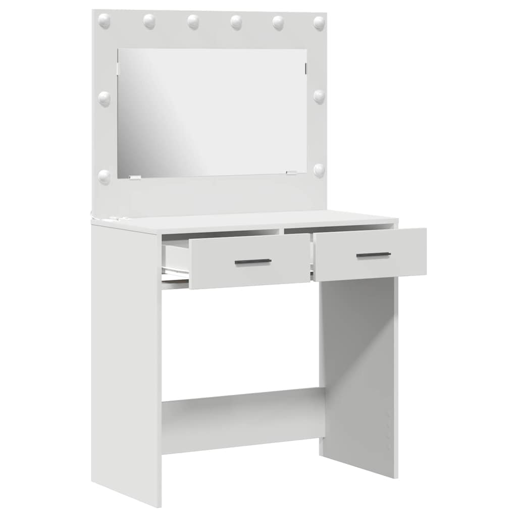 vidaXL Dressing Table White 78.5 x 41 x 135 cm Engineered Wood 4