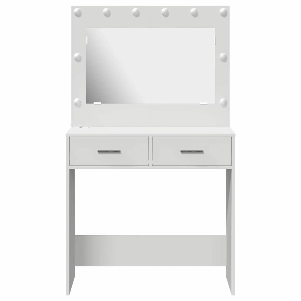 vidaXL Dressing Table White 78.5 x 41 x 135 cm Engineered Wood 5