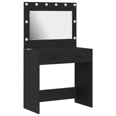 vidaXL Dressing Table Black Oak 78.5 x 41 x 135 cm Engineered Wood 2