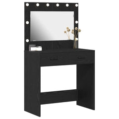 vidaXL Dressing Table Black Oak 78.5 x 41 x 135 cm Engineered Wood 3