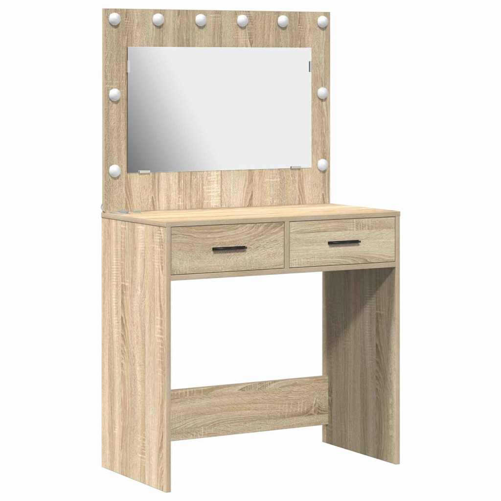 vidaXL Dressing Table Sonoma Oak 78.5 x 41 x 135 cm Engineered Wood 2