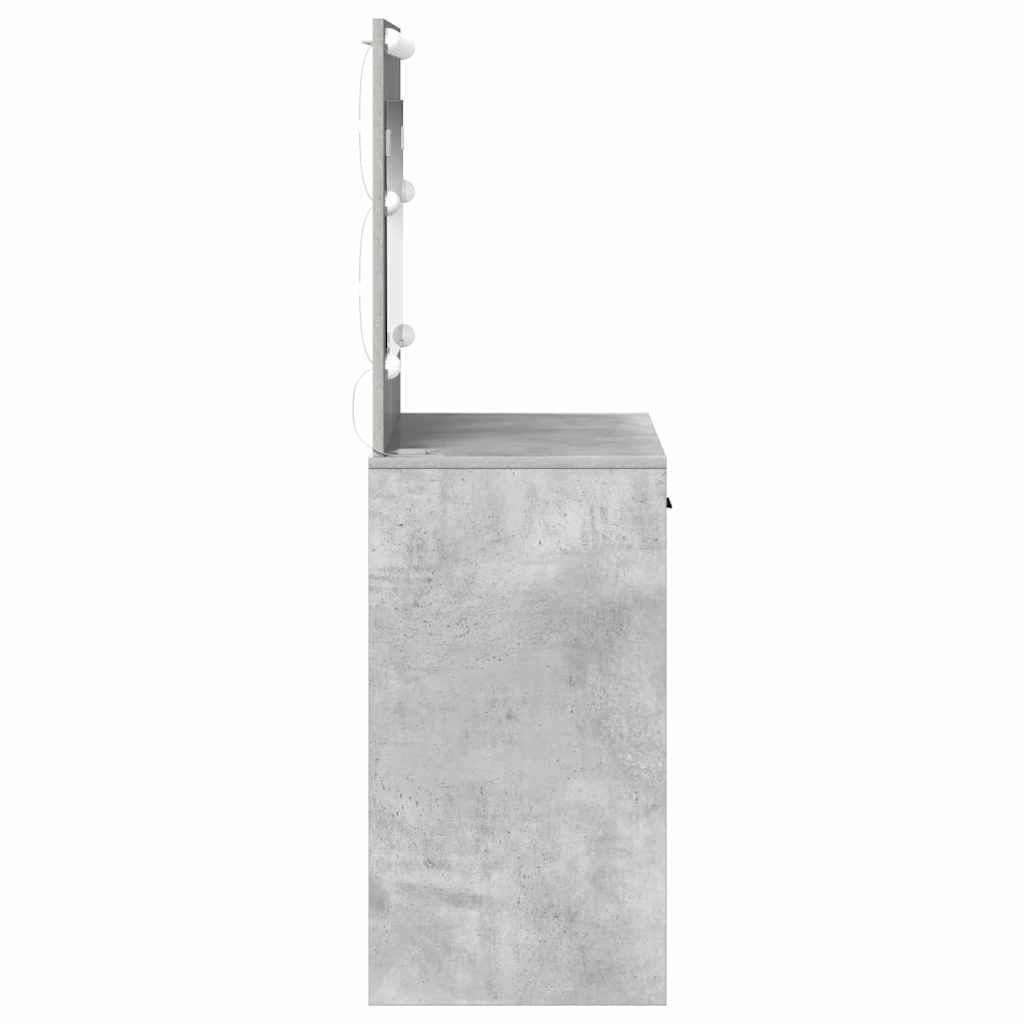 vidaXL Dressing Table Concrete Grey 78.5 x 41 x 135 cm Engineered Wood 6