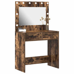 vidaXL Dressing Table Smoked Oak 78.5 x 41 x 135 cm Engineered Wood 3