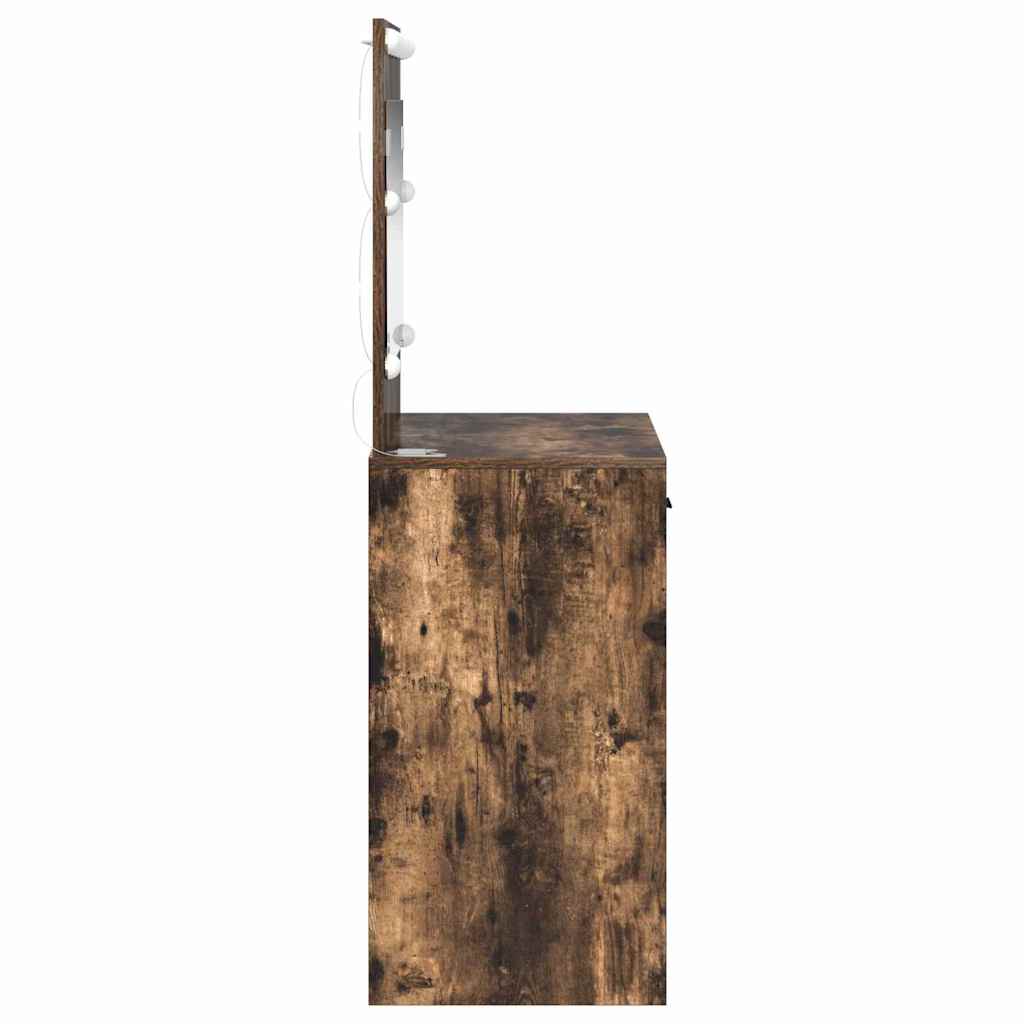 vidaXL Dressing Table Smoked Oak 78.5 x 41 x 135 cm Engineered Wood 6