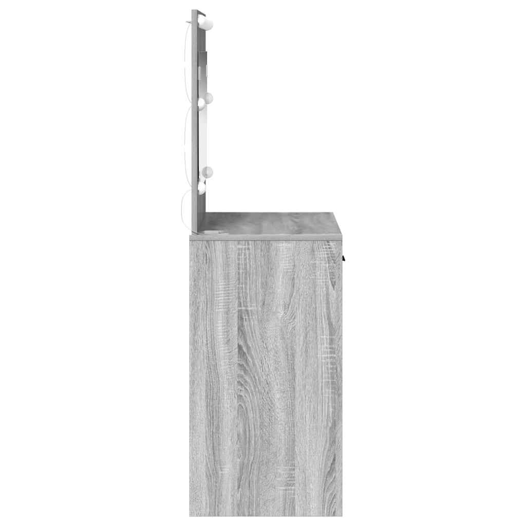 vidaXL Dressing Table Grey Sonoma 78.5 x 41 x 135 cm Engineered Wood 6
