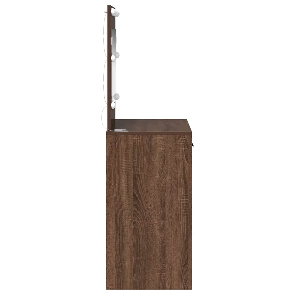 vidaXL Dressing Table Brown Oak 78.5 x 41 x 135 cm Engineered Wood 6