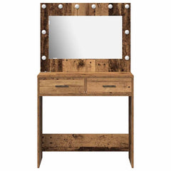 vidaXL Dressing Table Old Wood 78.5 x 41 x 135 cm Engineered Wood 5