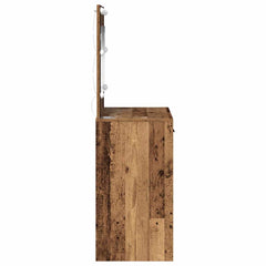 vidaXL Dressing Table Old Wood 78.5 x 41 x 135 cm Engineered Wood 6