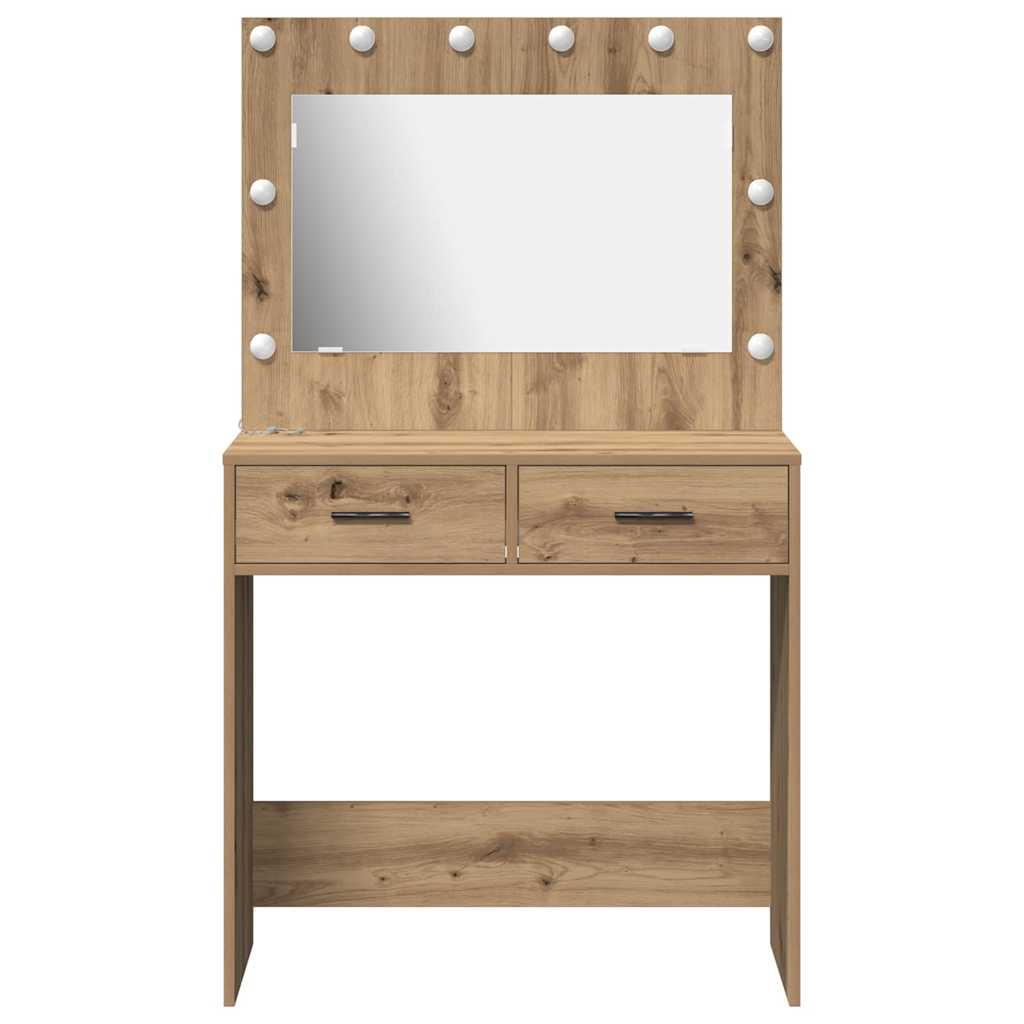 vidaXL Dressing Table Artisan Oak 78.5 x 41 x 135 cm Engineered Wood 5