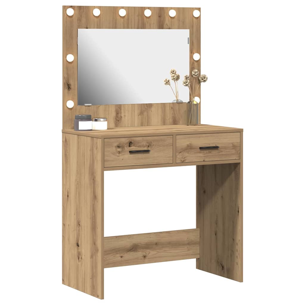 vidaXL Dressing Table Artisan Oak 78.5 x 41 x 135 cm Engineered Wood 3