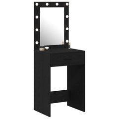 vidaXL Dressing Table Black Oak 50 x 41 x 135 cm Engineered Wood 3
